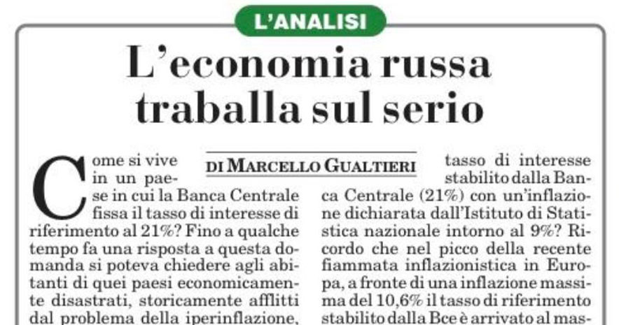 L'economia russa traballa sul serio